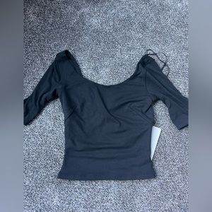 New Lululemon Ribbed Micro half sleeve tee